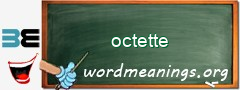 WordMeaning blackboard for octette